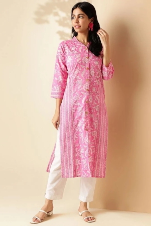 vbuyz-cotton-printed-front-slit-womens-kurti-pink-pack-of-1-none