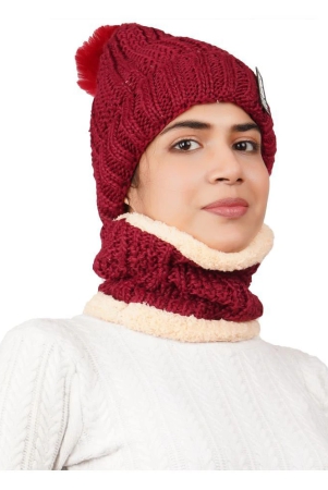 penyan-maroon-woollen-womens-cap-pack-of-1-maroon