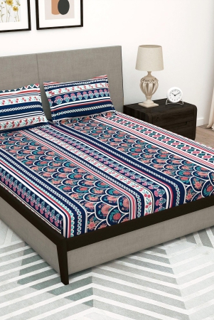 arena-180-tc-dark-blue-double-size-bedsheet-with-2-pillow-cover-double-bedsheet-180-tc-dark-blue