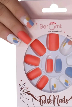 printed-short-square-nails-nail-kit-included-matte-orange