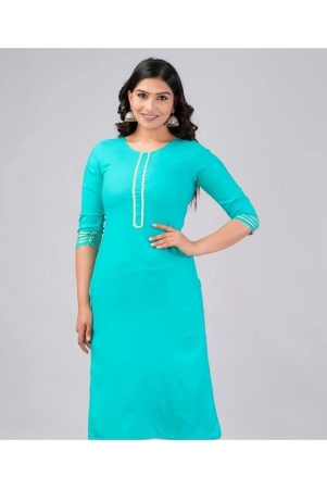 mauka-rayon-embroidered-straight-womens-kurti-turquoise-pack-of-1-none