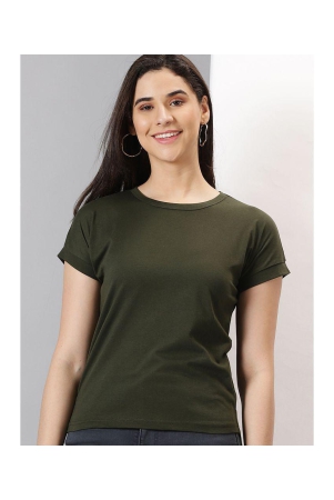 AUSK - Green Cotton Blend Womens Regular Top ( Pack of 1 ) - None