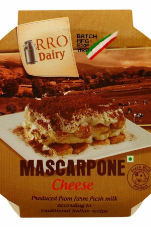 RRO Dairy Mascarpone Fresh Cheese 200 g (Pack)