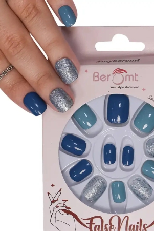 glitter-small-square-nails-nail-kit-included-blue