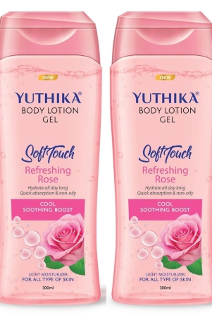 yuthika-body-lotion-gel-refreshing-rose-300ml-pack-of-2-gel-body-lotion-for-summer-winter-rose-body-lotion-moisturizer