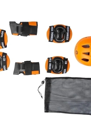 yonker-4-in-1-skating-protective-kit-comprehensive-safety-gear-for-skating-including-knee-elbow-wrist-guards-and-helmet-colour-black-orange-size-jr-by-total-sporting-and-fitness-solutions-pvt-ltd