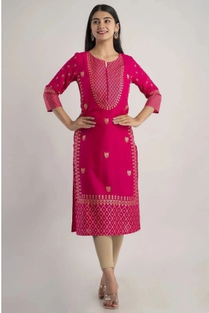 mauka-pink-rayon-womens-straight-kurti-pack-of-1-none