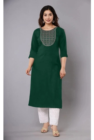 jash-creation-green-rayon-womens-straight-kurti-pack-of-1-none