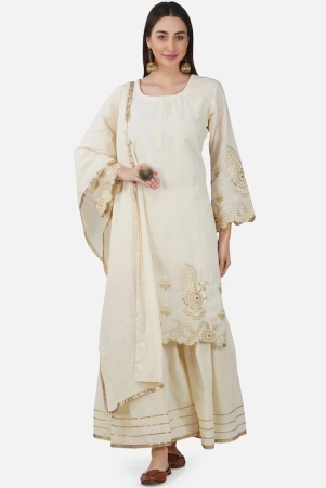 ethnic-motifs-embroidered-pure-cotton-kurta-with-sharara-dupatta