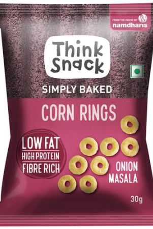 Think Snack Corn Rings Onion Masala, 30 Gm