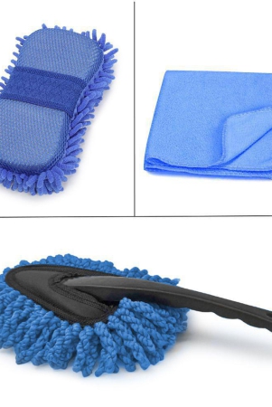 hometales-car-cleaning-combo-of-wet-dry-microfiber-mini-duster-microfiber-sponge-and-microfiber-towel-4040-cm-250-gsm-for-car-accessories-pack-of-3-