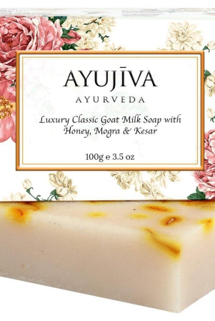 ayujiva-ayurveda-goat-milk-soap-with-honeymogra-kesarjasmine-kesar-soap-100-g