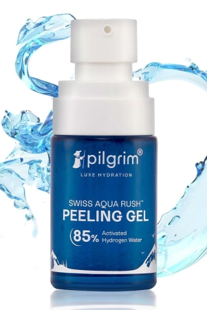 pilgrim-swiss-aqua-rush-peeling-gel-for-face-crafted-with-powerful-hydrators-swiss-aqua-rush-pentavitin-85-activated-hydrogen-water-exfoliates-to-reveal-fresh-radiant-skin-30gm