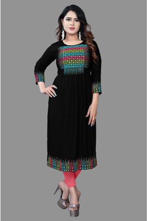 haya-black-rayon-womens-straight-kurti-pack-of-1-none