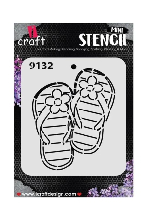 iCraft Mini Stencil - 4X4 - 9132  Slippers design.