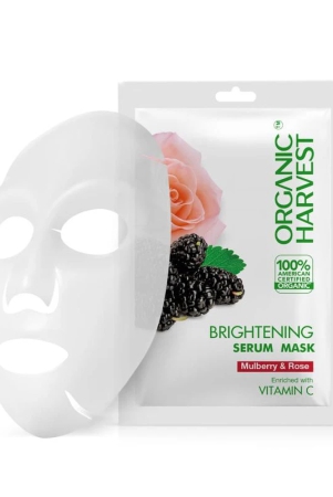 organic-brightening-serum-mask-mulberry-rose-organic-vitamin-c-sheet-mask-for-glowing-skin-reduces-signs-of-aging-pigmentation-20-gm