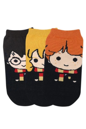 harry-potter-character-lowcut-socks-harry-ron-hermione-for-women-select-from-drop-down-set-of-3