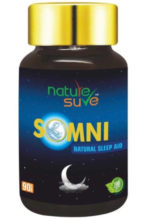 Nature Sure SOMNI Natural Sleep Aid Daily Herbal Supplement for Men & Women - 1 Pack (90 Tablets Each)