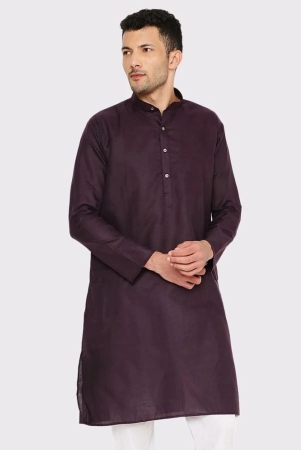 maharaja-purple-cotton-blend-mens-regular-kurta-pack-of-1-none