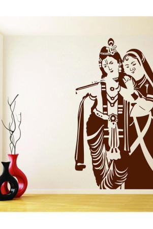 Decor Villa Radha Krishna Wall PVC Wall Stickers