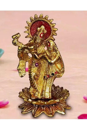 PAYSTORE - Metal Radha Krishna Religious Showpiece Idol 5 cm ( Pack of 1 )