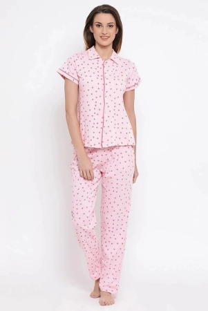 clovia-pink-cotton-womens-nightwear-nightsuit-sets-pack-of-1-none