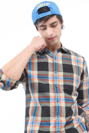 ketch-cotton-blend-regular-fit-checks-full-sleeves-mens-casual-shirt-black-pack-of-1-none