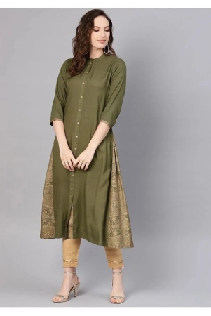 juniper-green-rayon-womens-flared-kurti-pack-of-1-l