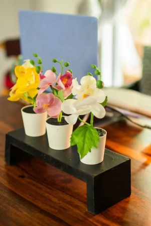 Small Artificial Orchid Potted Plant | Set of 3