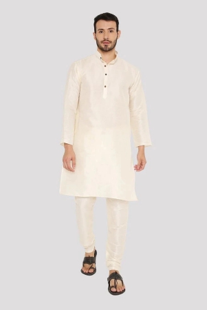 maharaja-white-silk-regular-fit-mens-kurta-pyjama-set-pack-of-1-none