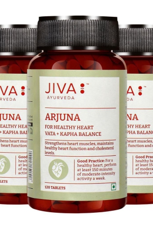 jiva-arjuna-tablet-promotes-heart-health-manages-cholesterol-level-120-tablets-pack-of-3