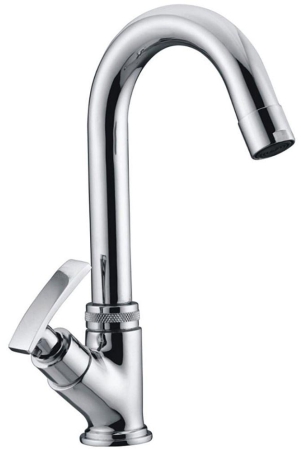 Cossimo Brass Soft SwanNeck Pillar Tap for WashBasin Brass Wash Basin Tap (Pillar Cock)