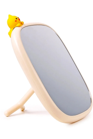 cute-vanity-mirror-with-stand-yellow