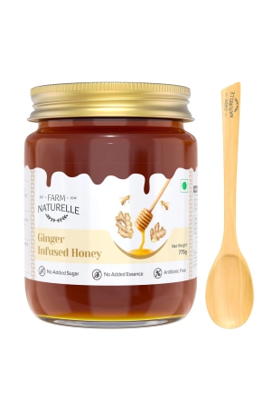 farm-naturelle-healthy-ginger-infused-honey-700g-75g-extra-100-pure-honey-raw-unfilteredunprocessedlab-tested-honey-in-glass-jar-with-engraved-virgin-wooden-spoon