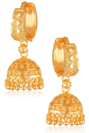 vivastri-golden-jhumki-earrings-pack-of-1-golden