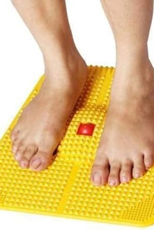 horsefit-manual-plastic-acupressure-foot-massager-plate-with-24-magnets-for-stress-free-blood-flow-controller-pain-relief-multicolor-yellow