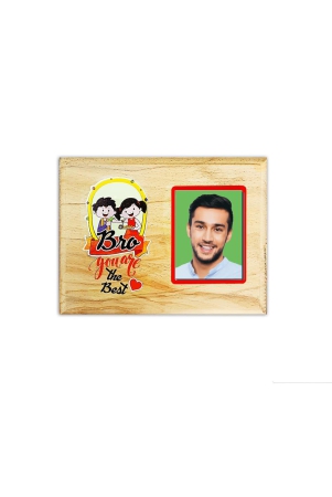 Achchha Gift Personalized Gift Wooden Photo Frame for Brother, Rakhi Gift for Brother, Customized Rakhi Gift
