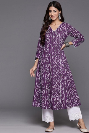 varanga-cotton-printed-anarkali-womens-kurti-purple-pack-of-1-none