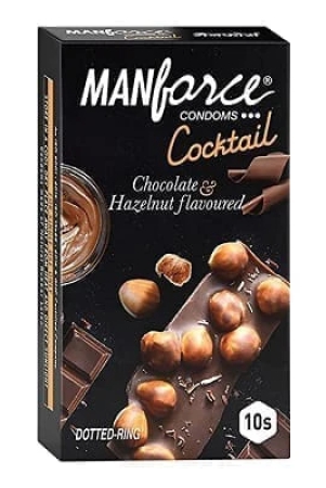 Manforce Chocolate & Hazelnut Dotted-Ring Cocktail Condom