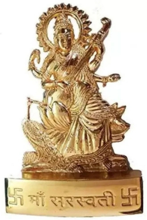 dvr-click-brass-goddess-saraswati-11-cm-idol