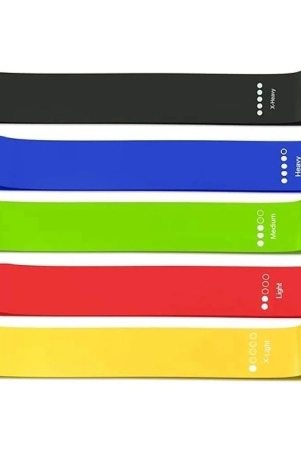 resistance-bands-set-for-men-and-women-pack-of-5-different-levels-elastic-band-for-home-gym-long-exercise-workout-great-fitness-equipment-for-training-pack-of-1-multi-color