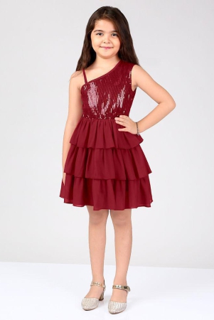 naughty-ninos-maroon-polyester-girls-fit-and-flare-dress-pack-of-1-none