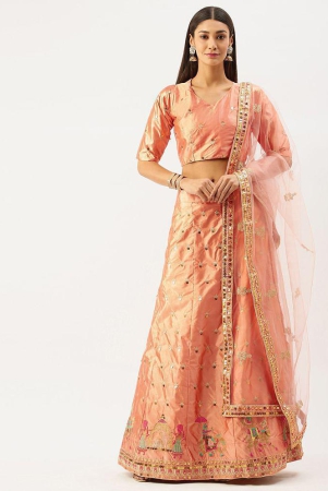 om-shantam-sarees-orange-silk-blends-chaniya-choli-semi-stitched-lehenga-single-free-size