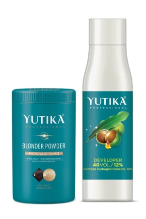 yuthika-professional-blonder-powder-250g-with-hair-color-developer-40-volume-12-500ml