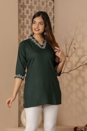 kapadia-green-rayon-womens-regular-top-pack-of-1-none