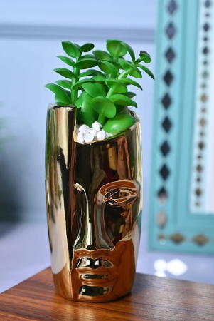 golden-serenity-face-design-artificial-plant-with-pot