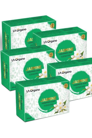 la-organo-jasmine-handmade-natural-bath-bar-soap-bathing-bar-100-g-pack-of-5