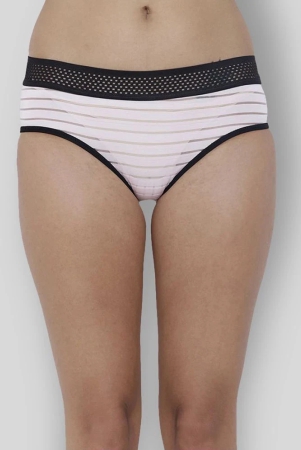 basiics-by-la-intimo-pack-of-1-polyester-striped-womens-briefs-pink-none