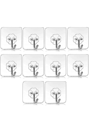 10pcs-self-adhesive-wall-hooks-heavy-duty-sticky-hooks-for-hanging-10kg-max-waterproof-transparent-adhesive-hooks-for-wallwall-hangers-for-hanging-kitchen-accessories