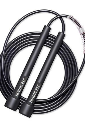 horse-fit-skipping-rope-jump-skipping-rope-for-men-women-weight-loss-kids-girls-children-adult-best-in-fitness-sports-exercise-home-gym-black